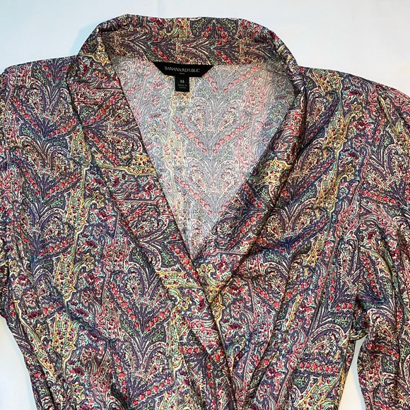 Banana Republic Silky Tie Wrap Blouse - Picture 6 of 7